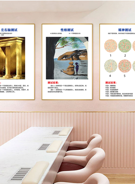 心理学挂画咨询室咨询室墙画