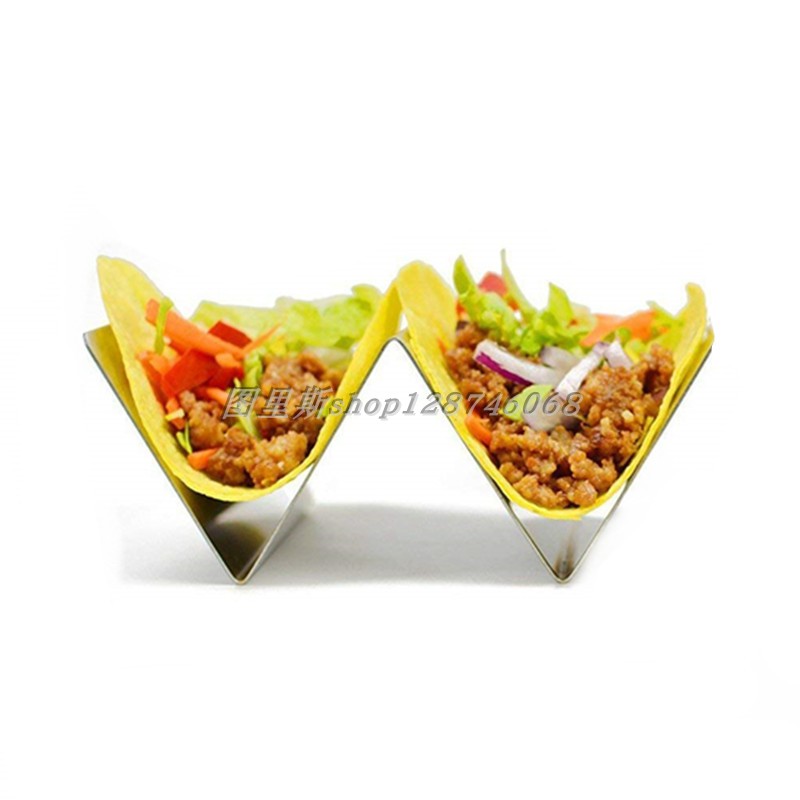 。taco塔可寿司定型模具炸篮不锈钢墨西哥薄饼架玉米卷饼架薯片夹-图1