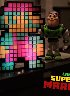 怀旧电玩主题玛丽氛围夜灯像素风