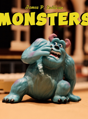 迷你苏利文受惊公仔摆件超还原