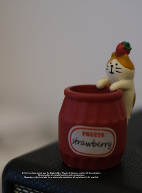 猫猫笔筒桌面装饰摆件苹果笔配件