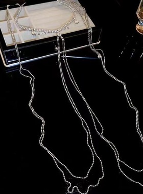 时尚闪钻性感身体链轻奢项链小众ins网红爆款胸链设计感腰链配饰