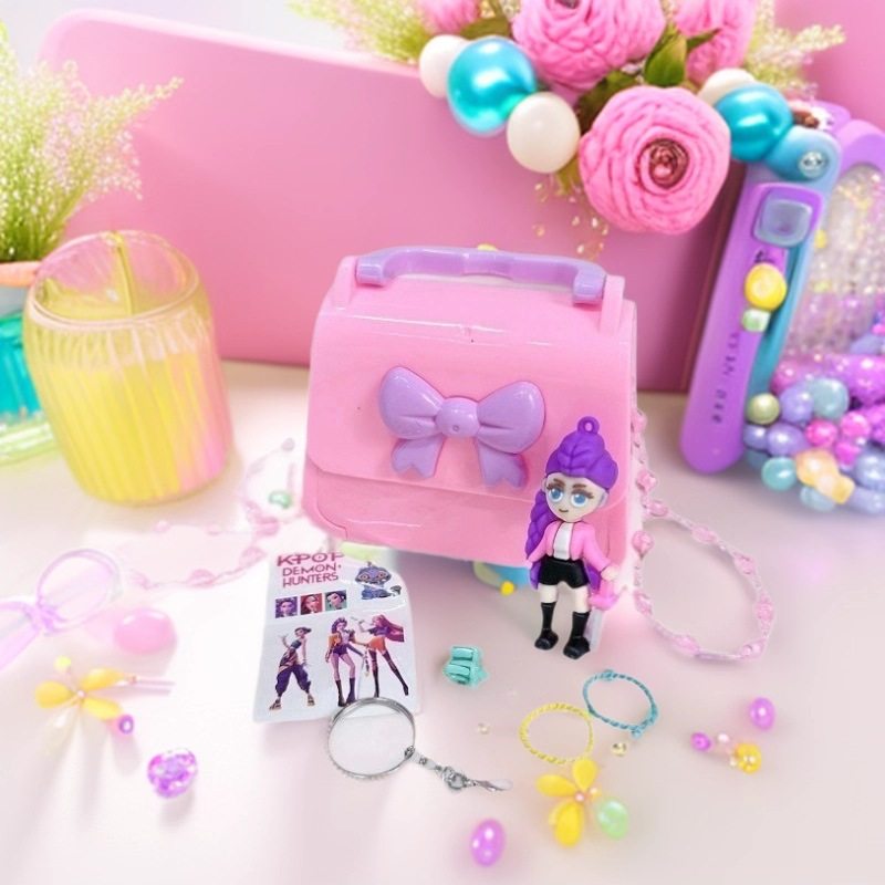 新款KPOP猎魔女团手提包钥匙扣盲盒儿童挂件周边动漫挂件潮玩玩具,淘宝优惠券,粉丝福利购,淘宝优惠卷