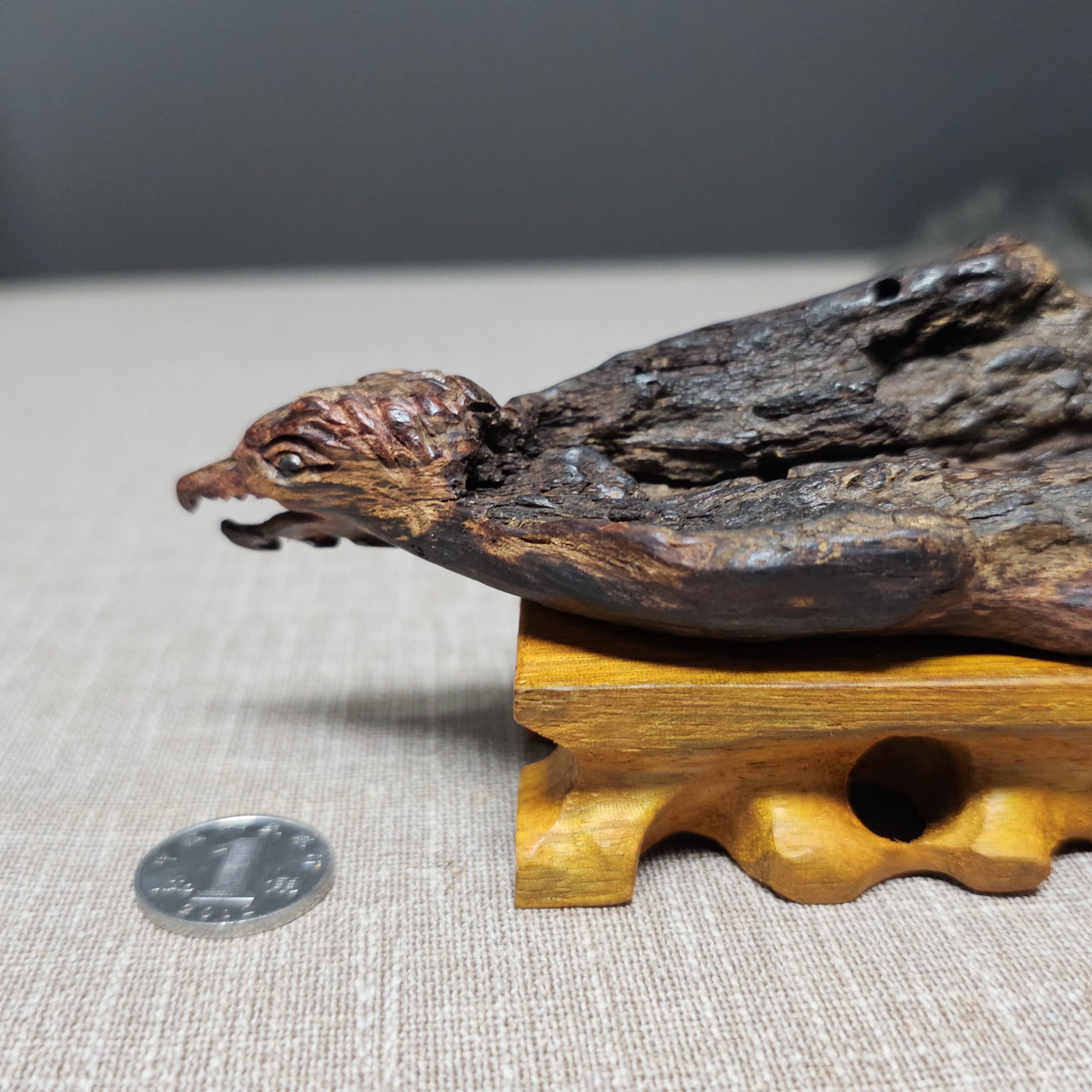 海南降真香复古小摆件香插飞舟形状大叶瘤疤香眼天然老料赠底座,淘宝优惠券,粉丝福利购,淘宝优惠卷