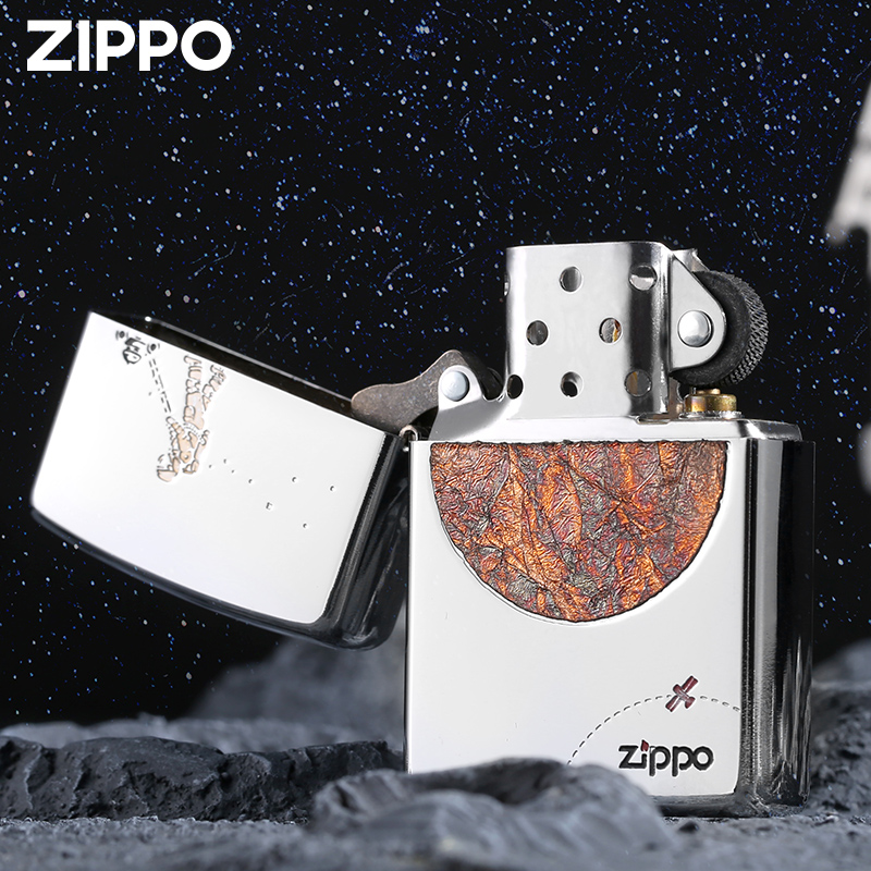 zippo正版打火星空探索镜面芝宝防风煤油zoop正品送男朋友礼物-图1