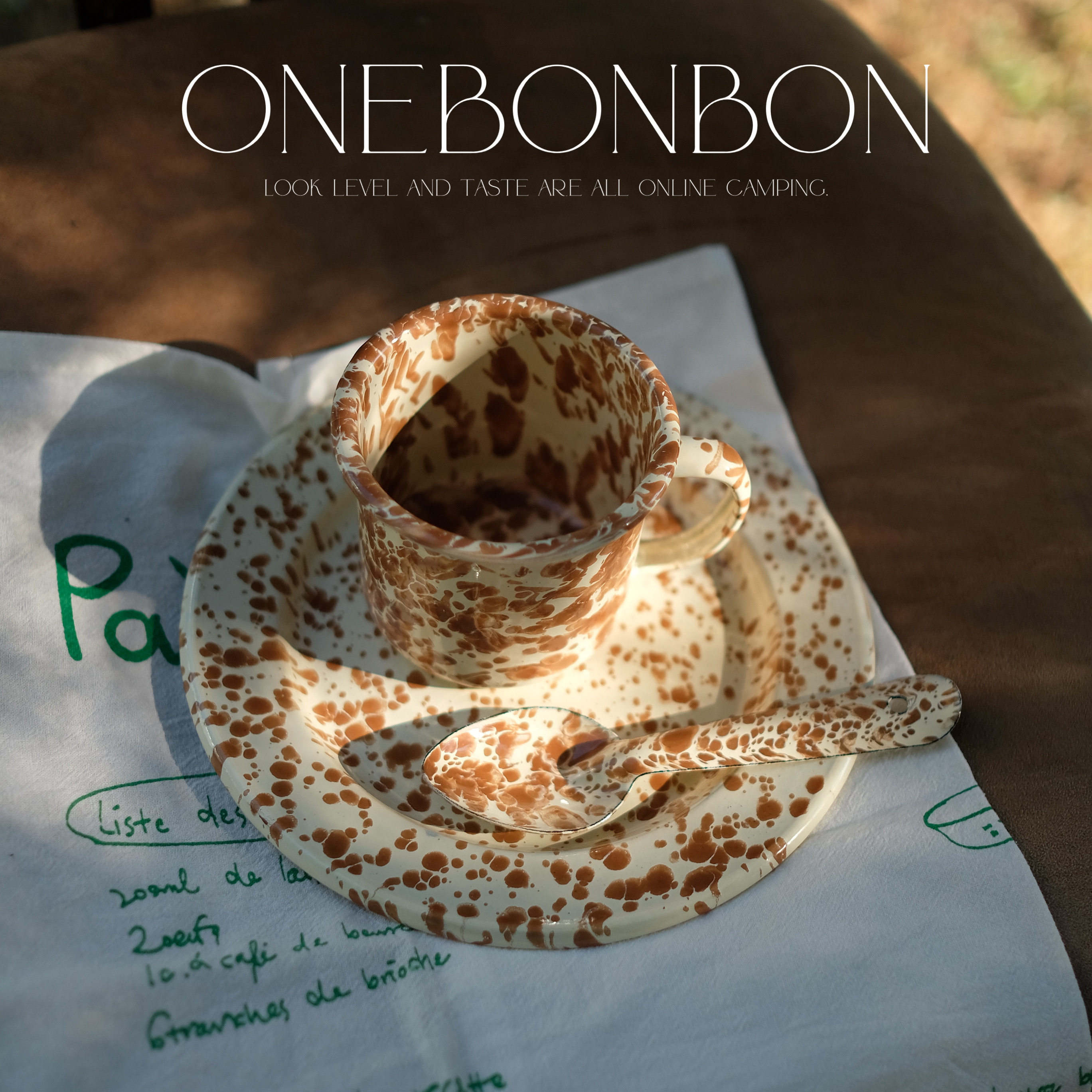 onebonbon焦糖色泼墨碗搪瓷谷物沙拉酸奶燕麦碗早餐杯餐盘子,淘宝优惠券,粉丝福利购,淘宝优惠卷