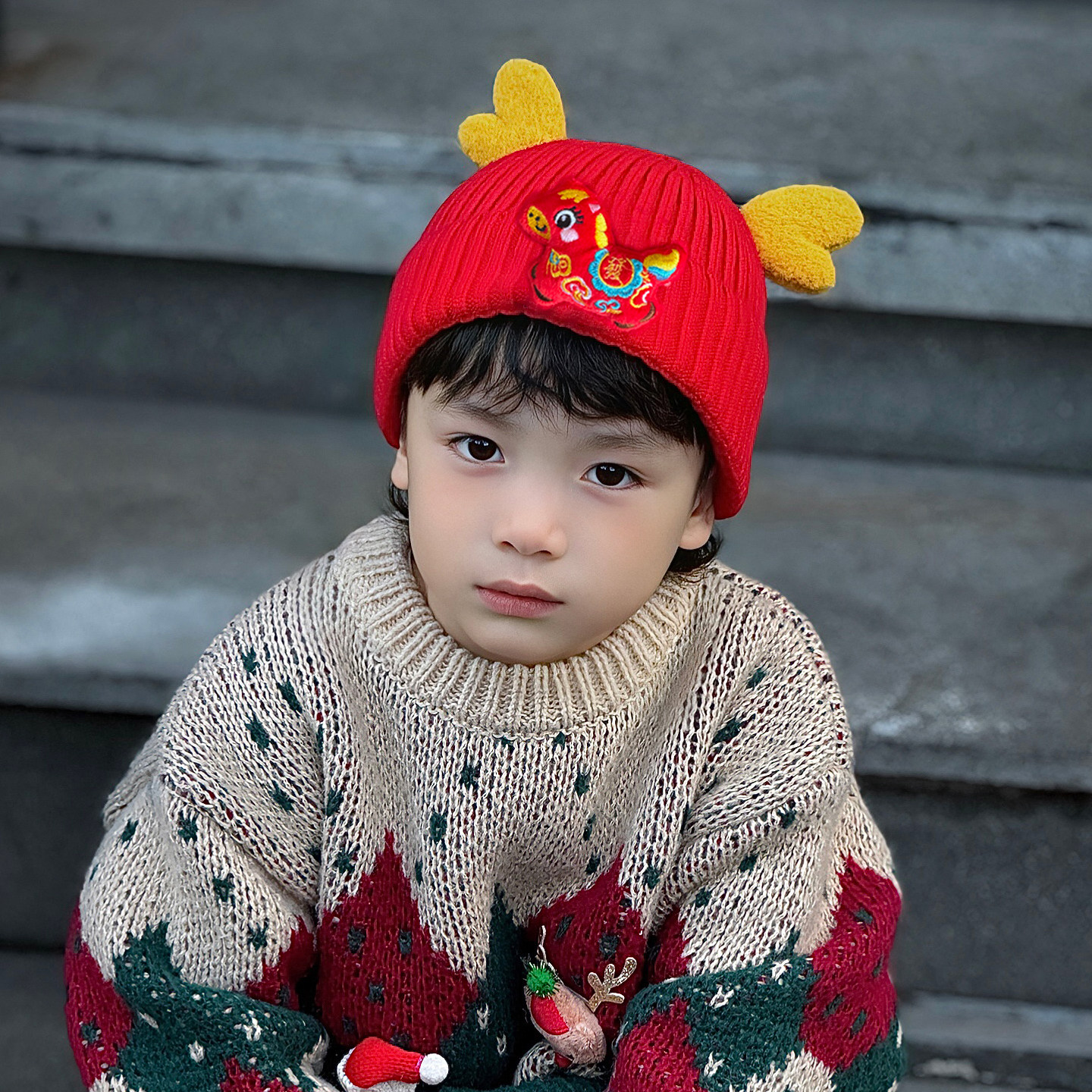 红色儿童帽子小男孩女宝新年过年喜庆的拜年2026马元素本命年头饰,淘宝优惠券,粉丝福利购,淘宝优惠卷