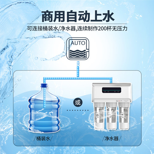 【政府补贴15%】德颐360商用办公室全自动上水咖啡机触屏意式美式 - 图2