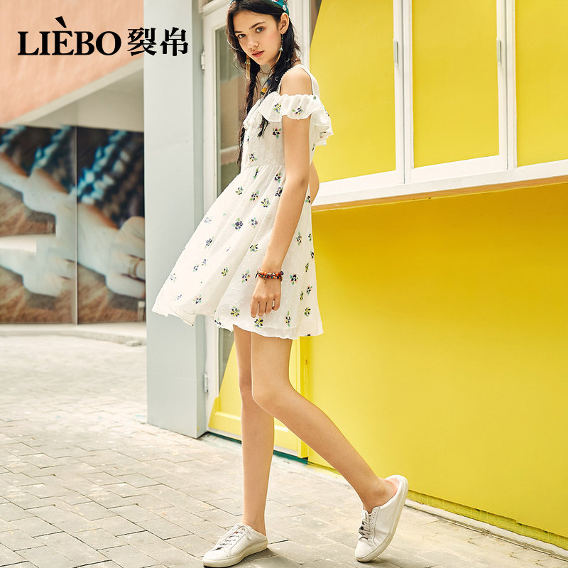 裂帛2020夏季新款少女白色甜美系 裂帛立天连衣裙