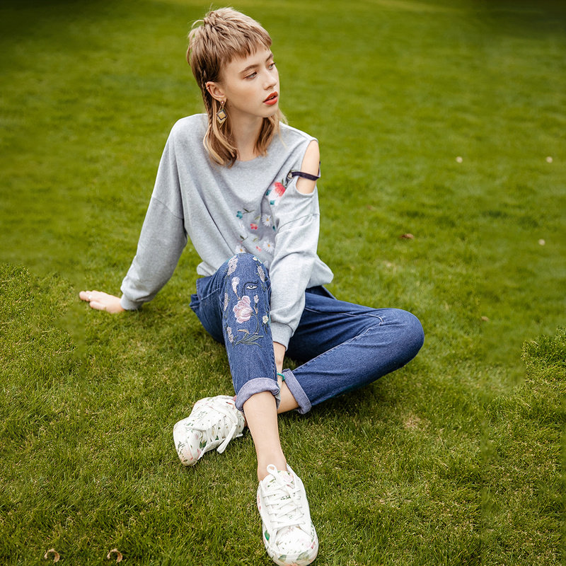 裂帛直筒九分2020新款夏季牛仔裤 裂帛立天牛仔裤