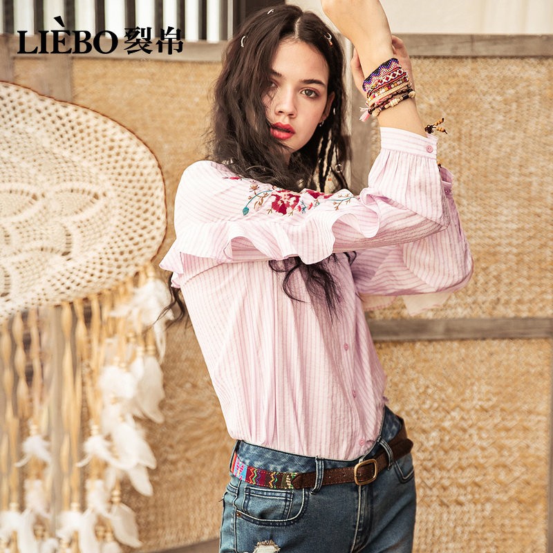 裂帛长袖百搭2020秋季新甜美衬衫 裂帛立天衬衫