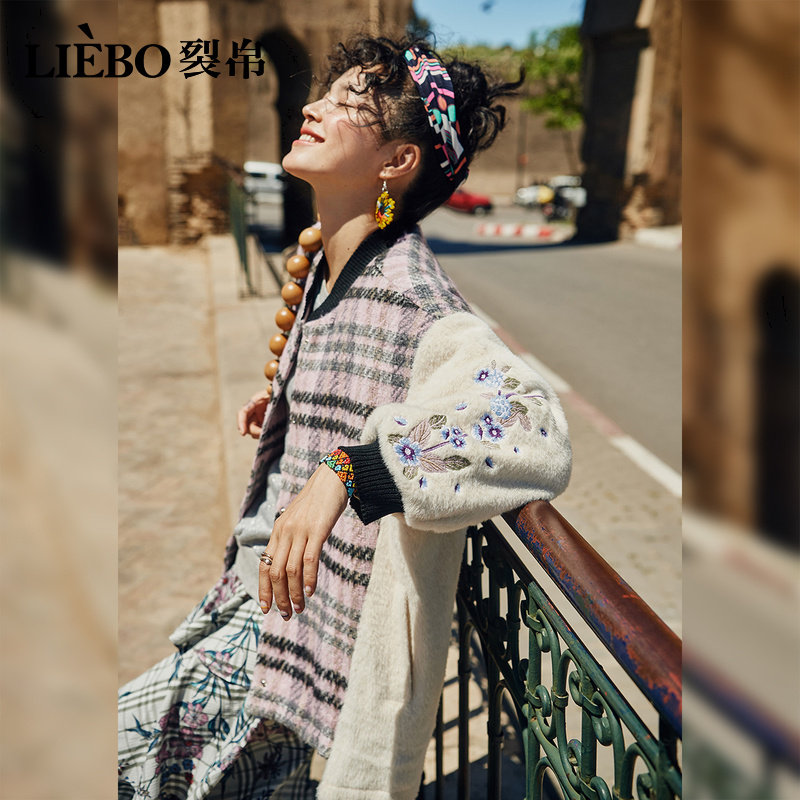 裂帛短款女2020秋装新款毛呢大衣 裂帛立天毛呢外套