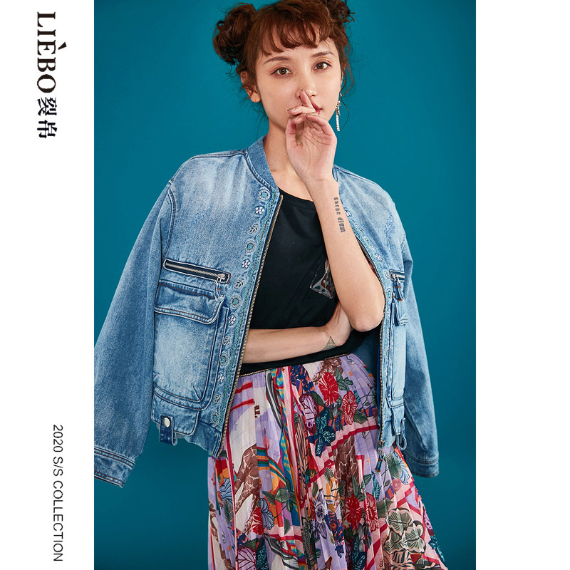 裂帛2020夏季新款帅气工装风口袋 裂帛立天短外套