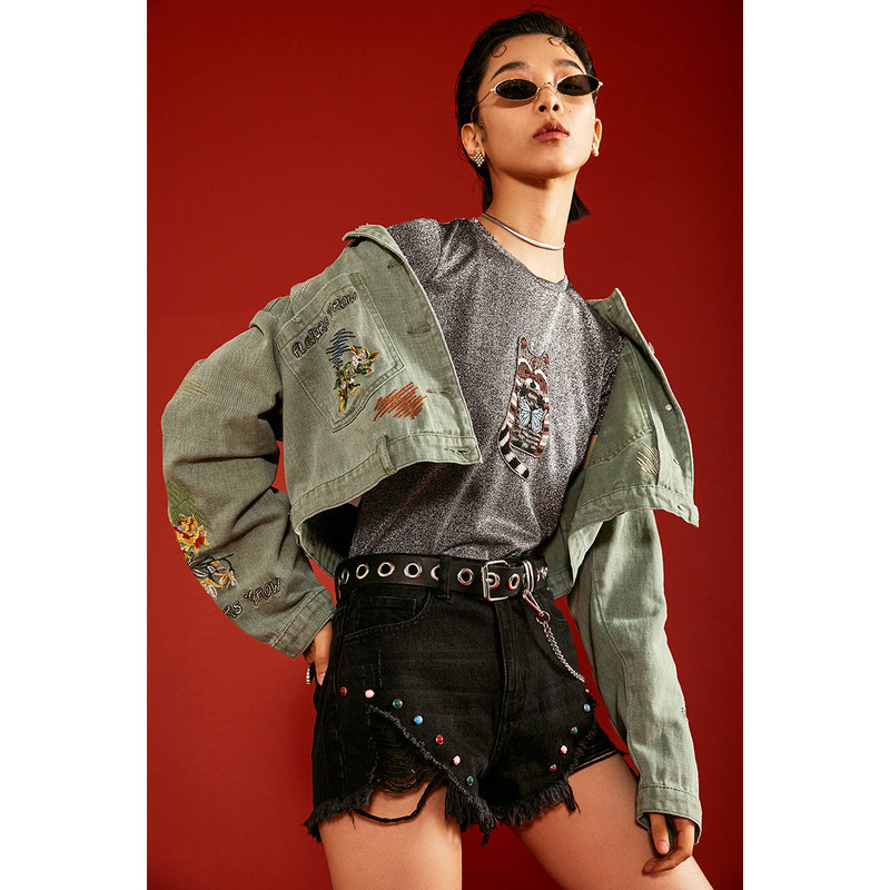 裂帛2020春装新款女潮ins夏牛仔裤 裂帛立天牛仔裤