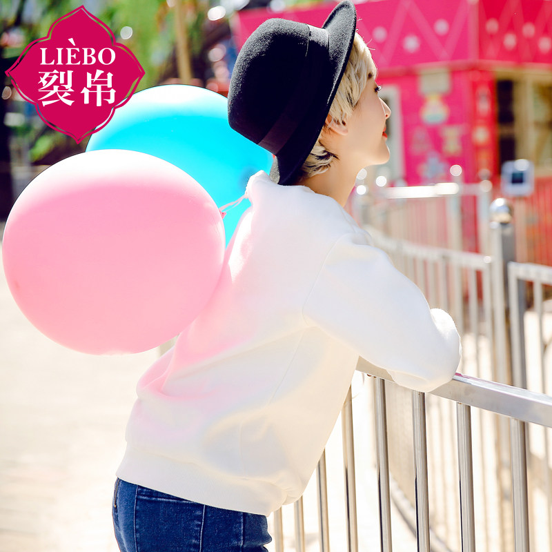 裂帛2019秋季新款圆领刺绣落肩卫衣 裂帛立天卫衣/绒衫