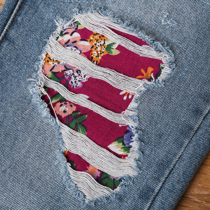 裂帛2019秋季新款自然腰型牛仔裤 裂帛立天牛仔裤