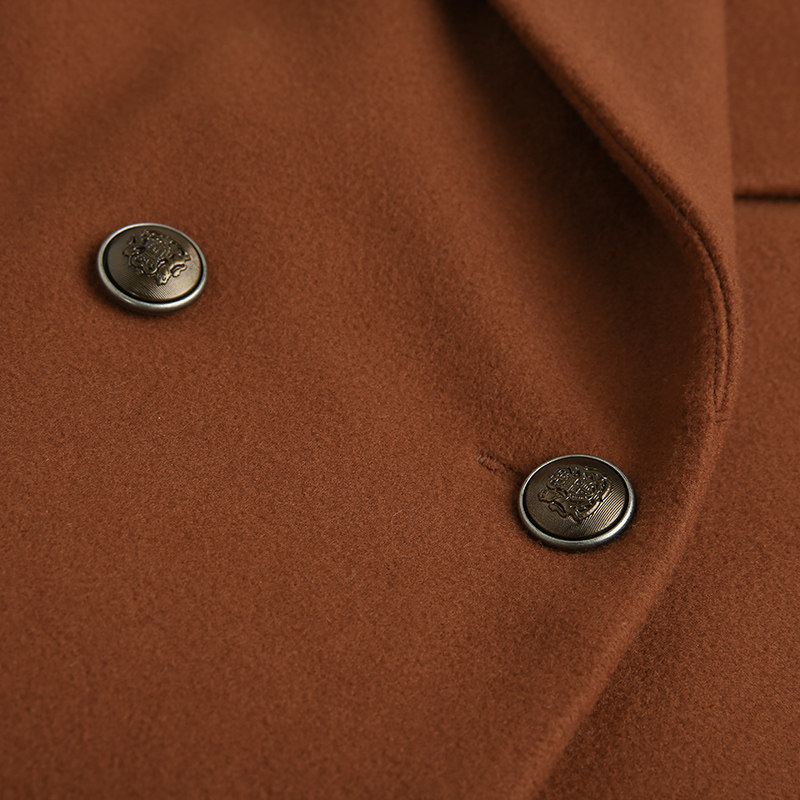 裂帛2020秋季新款翻领精美绣花插袋 裂帛逸童怡思毛呢外套