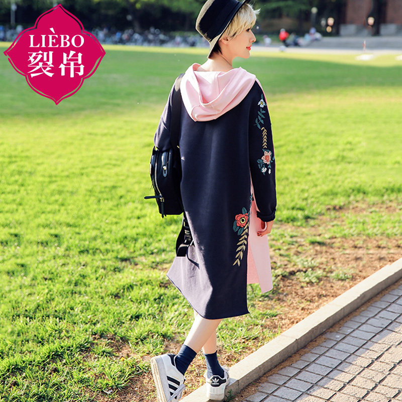 裂帛中长款连衣裙2019秋冬季卫衣 裂帛立天连衣裙