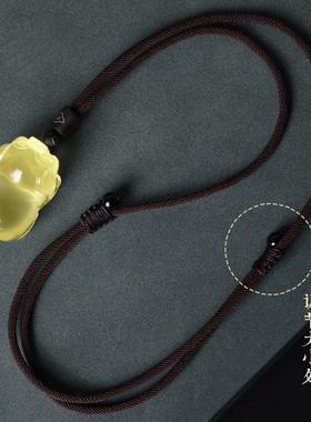 天然黄水晶小猪吊坠立体生肖猪项链男女款挂件饰品护身符礼物项坠