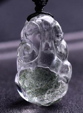 绿幽灵水晶吊坠随身男女貔貅挂件项链男女款钥匙扣