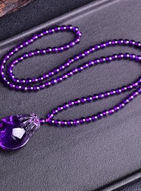 天然紫水晶金龟朝阳项链龙龟吊坠男女饰品玄武神龟立体雕挂件