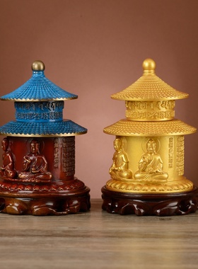 铜多宝佛塔妙法莲华塔摆件