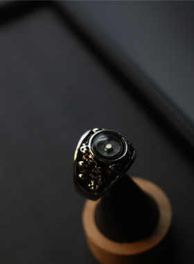 骷髅指南针戒指男士欧美朋克ins