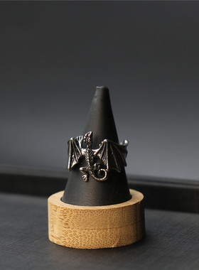 小飞龙开口戒指潮人酷小众款银色