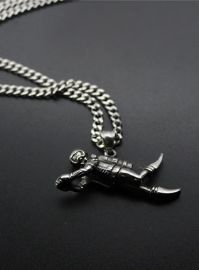 小众街头风学生百搭钛钢项链吊坠