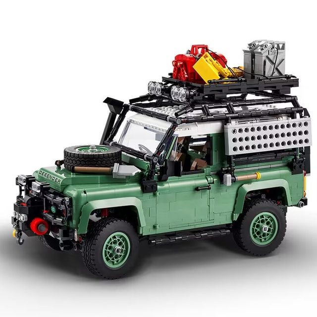 Land Rover Classic Defender 90 off-road model mechanical series car assembly building block toy boy 10317
