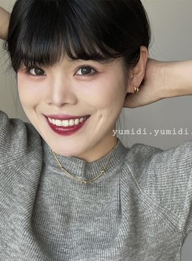yumidi/倾心 强推!轻欧美风简约时尚小众金色925银爱心项链超精致