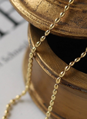 欧美简约百搭米粒项链豆豆链女choker钛钢镀金小众锁骨链裸链配饰