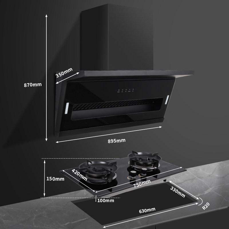 老板抽油烟机金帝厨电顶侧双吸大吸力挥手质控自清洗中式烟机TC3