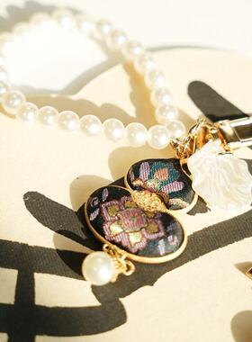 若芙宋锦挂件真丝葫芦手链