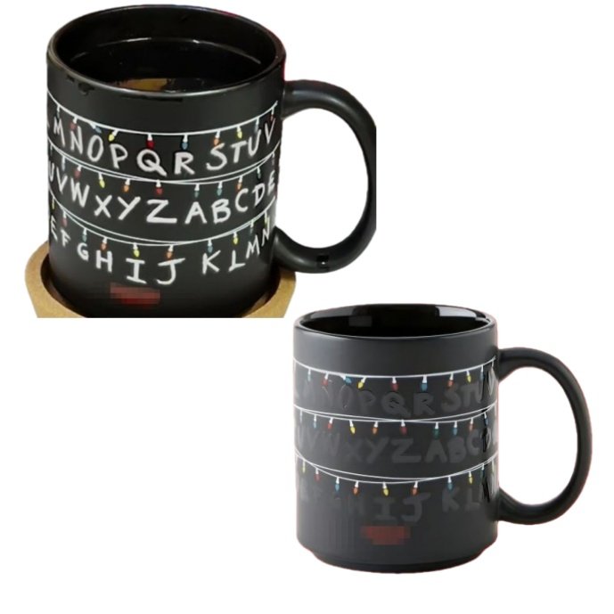 怪奇物语周边字母马克杯热感陶瓷喝水创意整蛊办公室水杯新年礼物,淘宝优惠券,粉丝福利购,淘宝优惠卷