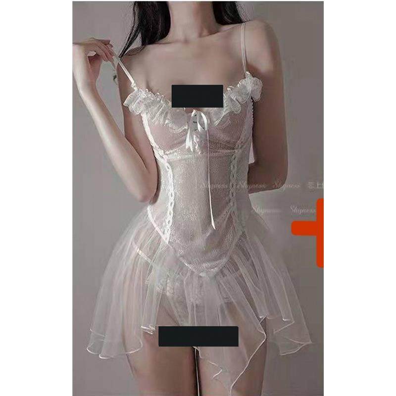 性感炸裂大码薄高弹吊带纯欲低露背内衣透明睡衣女火辣极短睡裙,淘宝优惠券,粉丝福利购,淘宝优惠卷