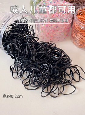 彩色一次性橡皮筋女扎头发绳小胶圈加厚加粗头绳发圈简约皮套皮圈