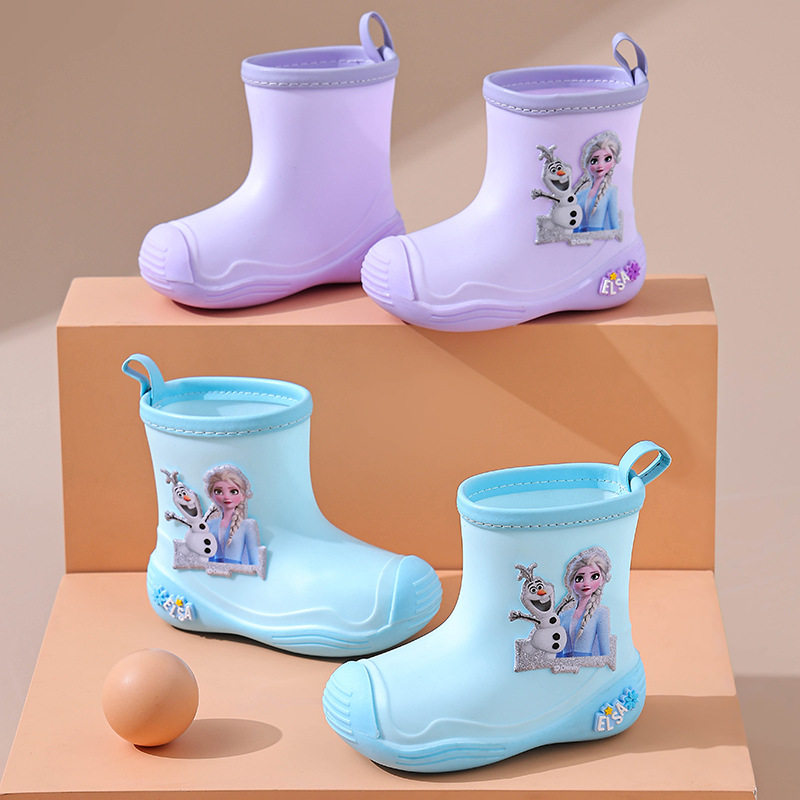 迪士尼冰雪奇缘夏季儿童雨靴防滑软底小孩凉拖中小童卡通儿童雨鞋,淘宝优惠券,粉丝福利购,淘宝优惠卷