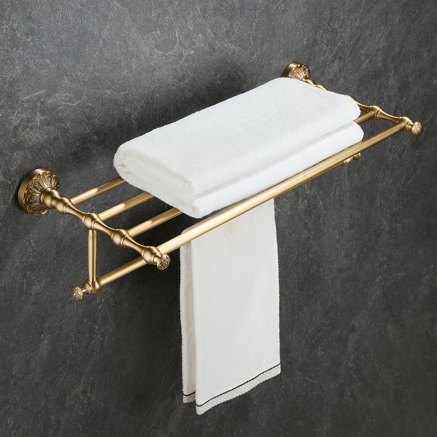 中古风全铜仿古毛巾架套装卫生间法式浴巾架浴室收纳置物挂件复古,淘宝优惠券,粉丝福利购,淘宝优惠卷