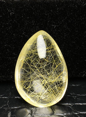 巴西天然金发晶黄发水滴吊坠