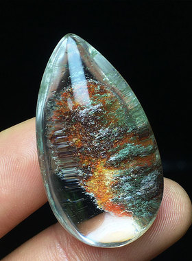 巴西天然绿幽灵吊坠男女款