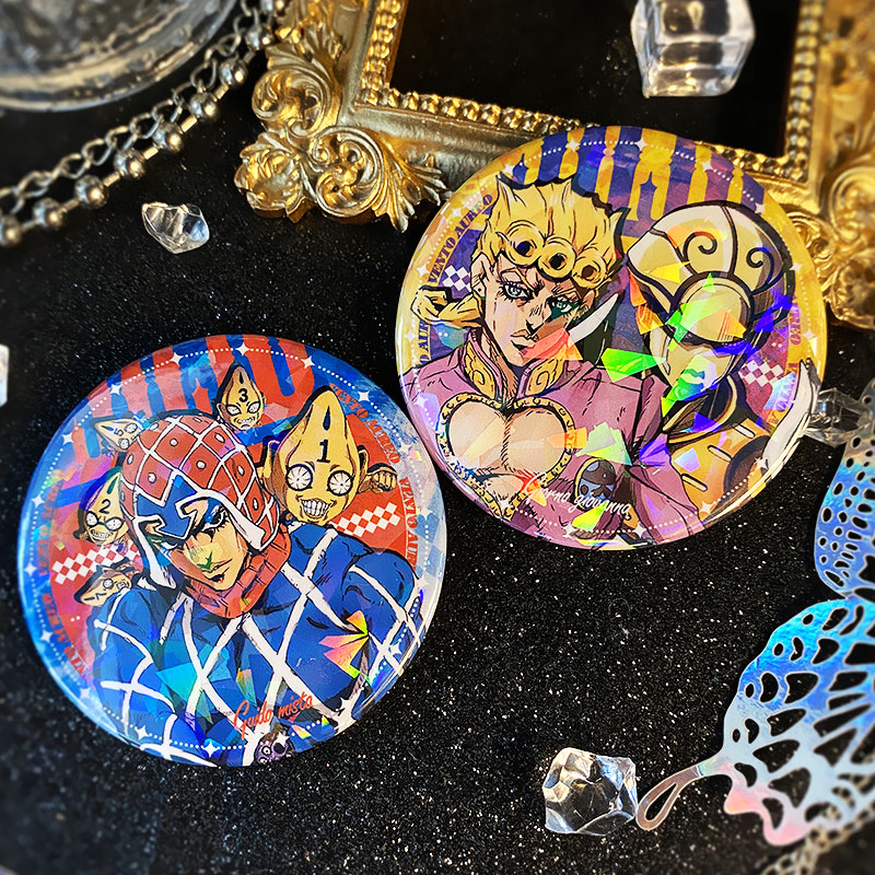JOJO的奇妙冒险黄金之风同人周边乔鲁诺布加拉提迪亚波罗镭射徽章 - 图3