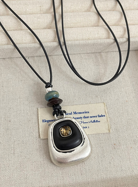 秋冬长款项链女大衣高档配饰