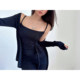 ອັນບໍລິສຸດ sexy slimming ຊຸດແຂນຍາວສາມຊິ້ນ
