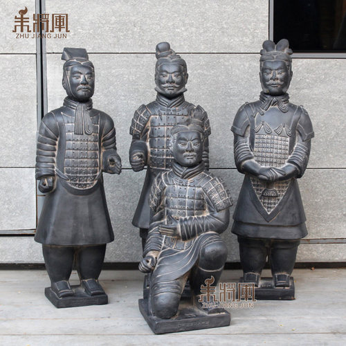 兵马俑大号仿古摆件西安旅游纪念品工艺品特色家居装秦兵马俑模型 - 图1