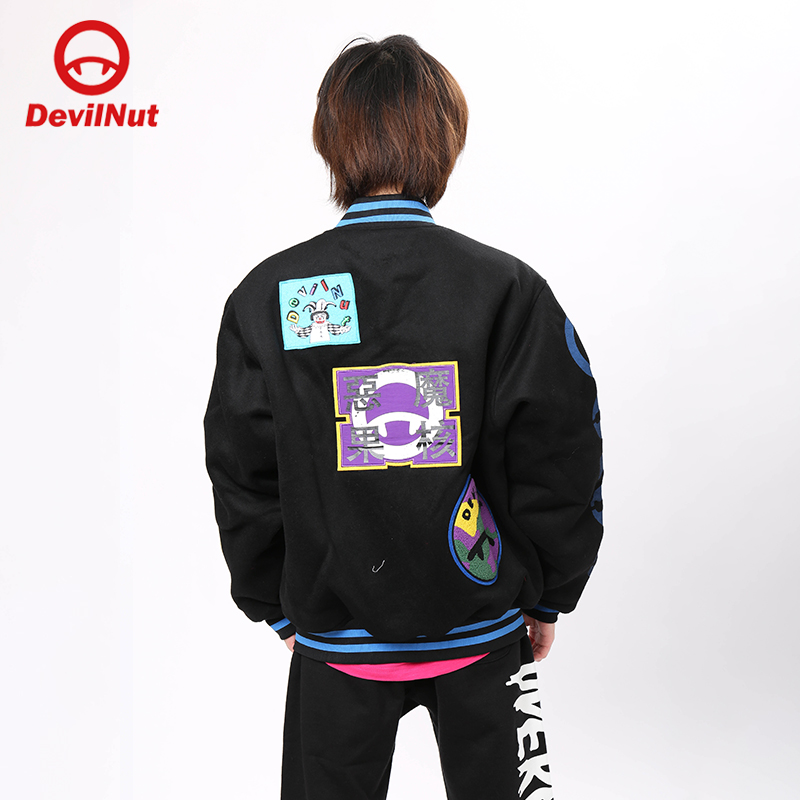 DEVIL NUT潮牌 恶魔 张宇晨同款 男女休闲拉链棒球夹克-当季 ANT - 图1
