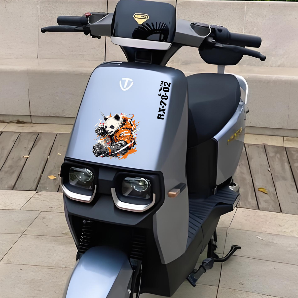 适用于台铃赤兔苍穹封神贴纸电动车改装配件恶魔微笑车贴反光防水 - 图1