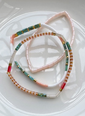 MLGMins风tila玻璃珠高质感手链