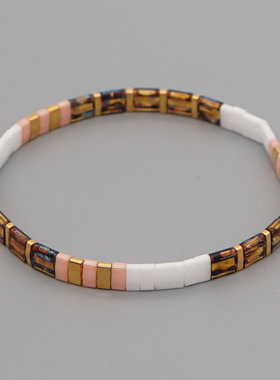 ins欧美风tila珠轻奢小手链个性串珠简约叠戴闺蜜礼物高级感手链