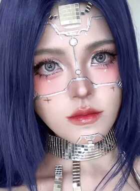 AI未来感小红书同款马赛克创意妆